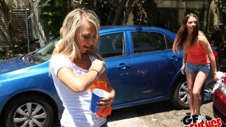 Enjoy Blonde and Brunette Car Sex Adventure - porn videos on ONE-PORN.COM