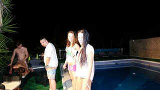 Enjoy Evening Orgy with Brunettes - porn videos on ONE-PORN.COM