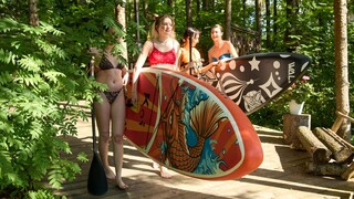 Насолоджуйтесь 4 Blonde and Dark-Haired Cuties, 2 Boards, Group Sex - порно відео на ONE-PORN.COM