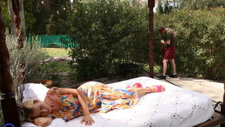 Enjoy Garden Sex with Mature Blonde Lynna Nilsson and Sam Bourne - porn videos on ONE-PORN.COM